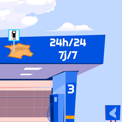 Trouvez les stations ouvertes 24h/24 7j/7