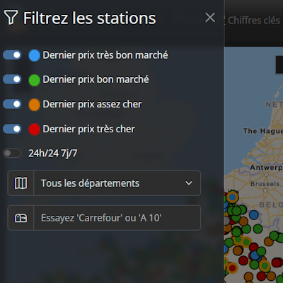 Filtrez les stations